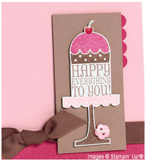 On a Pedestal Birthday card & Scalloped punch