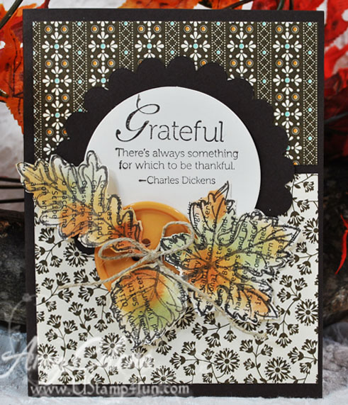 Gently Falling Thanksgiving Card